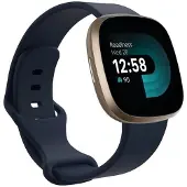 CaseOnline Sport Rannekoru Fitbit Versa 4 - Tsininen