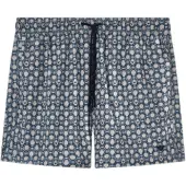 Emporio Armani for man. EM000583_AF20439 Short swim shorts with navy mixed prints (M), Beachwear, Polyester