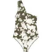 Emporio Armani for woman. EW003395_AF20248 Green Hazy Floral Swimsuit (XS), Beachwear, Polyamide