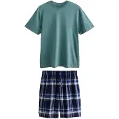 Next Lyhyt pyjama sininen / laivastonsininen / sinivihreä / harmaa / antrasiitti