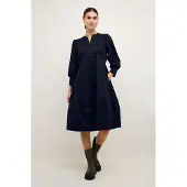 Culture Cuantoinett 3/4 Sleeve Dress - Navy - XS