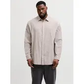 Jack & Jones Breeze Linen Plus Size Pitkähihainen Kauluspaita