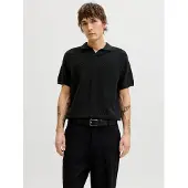 Jack & Jones Jjhill Knit Split Neck Ss26 - Black - S