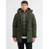Jack & Jones Talviparka 'Finn' tummanvihreä