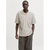 Jack & Jones Paita 'JPRBLADouglas' tummanruskea / valkoinen