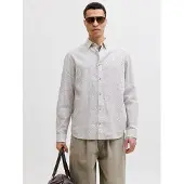 Jack & Jones Esummer Linen Blend Pitkähihainen Kauluspaita