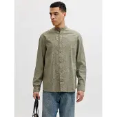 Jack & Jones Esummer Linen Blend Band Pitkähihainen Kauluspaita