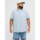 Jack & Jones 12294285 Linen Plus Size Lyhythihainen Paita