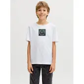 Jack & Jones Jorcatskills Square Brand Tee Ss Sn Jnr - White - 152