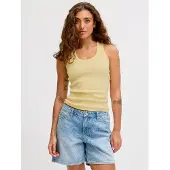 JJXX Jxfrida Sl U-Neck Top Jrs Noos - Yellow - XS