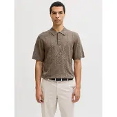 Jack & Jones Jprblawilliam Structure Knit Polo Ss Sn - Khaki green - L