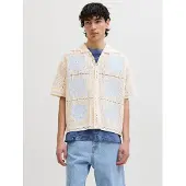 Jack & Jones Jororchard Knit Crochet Polo - Cream - L