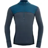 Devold Men's Lauparen Merino 190 Zip Neck Flood/Night/Ink Kerrasto yläosat XXL