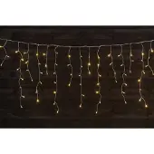 Finn-Lumor Jouluvalo jääpuikot 600 LED - lämmin valkoinen (12 m), Valkoinen johto