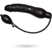 You2Toys - pumpattava anustappi - lateksi - musta - iso