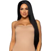 Leg avenue Long Straight Center Part Wig Black