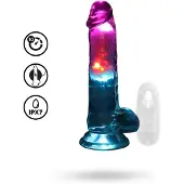 Vuxen Hehkuva dildo with Balls, 18 cm