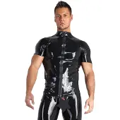 Late-X Latex T-paita vetoketjulla