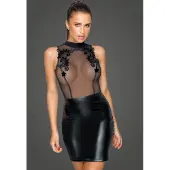 Noir Handmade F222 Powerwetlook mekko kirjailuilla