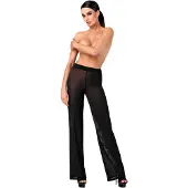 Noir Handmade F374 Onyx Sheer Palazzo