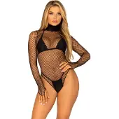 Leg avenue Long Sleeved Bodysuit With Snap Crotch