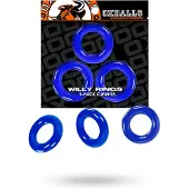Vuxen Willy Rings Cock Rings Blue 3-pack