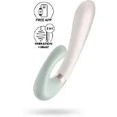 Satisfyer Heat Wave - Sovelluksella ohjattava lämmittävä vibraattori (minttu)