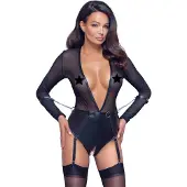 Cottelli collection Wetlook Bondage Body – Vetoketjut ja Käsikahleet
