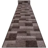 Rugsx Alfombra de pasillo con refuerzo de goma ICONA marrón 80cm 80x200 cm