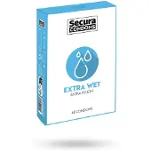 Secura Extra Wet silikonipohjaiset kondomit 48 kpl pakkaus