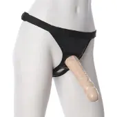 Doc Johnson Vac-U-Lock Ultra - Harness ja dildo 8", unisex, aidon näköinen, haarahalkio