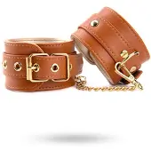 Vuxen Blaze Elite Hand Cuffs Cognac Vegan Leather