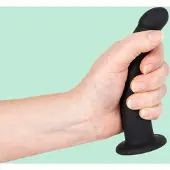 Sustainable Pleasure Black Silicone Semi Realistic Dildo Small