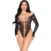 Leg avenue Net & Lace Teddy Black