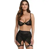Kotek THP101 Kolmiosainen Alusasusetti - Black - S/M