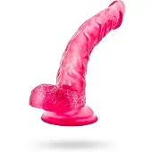Blush B YOURS SWEET - Kaareva dildo kiveksillä 18 cm