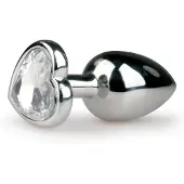EasyToys Metal Butt Plug With Heart Crystal