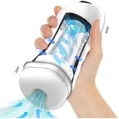 Vuxen Max Cup Masturbator Vibration & Suction White