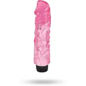 Sustainable Pleasure Thick Realistic Vibrating Dildo Pink 22 cm