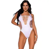 Leg avenue Racer Back Thong Bodysuit White