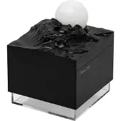 Melitt Aroma Diffuser Cool Mist Kostutin LED Moon Lamp Night Light Musta
