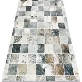 Rugsx Alfombra PATCHWORK 21716 beige - Piel de vacuno 120x170 cm