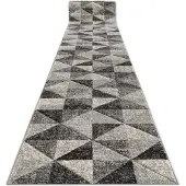 Rugsx Alfombra de pasillo FEEL 5672/16811 Triángulos gris/antracita/crema 70 cm 70x340 cm