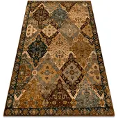 Rugsx Alfombra de lana OMEGA Torino oriental - color coñac 200x300 cm