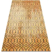 Rugsx Alfombra moderna MUNDO D5751 glamour exterior naranja / negro 180x270 cm