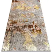 Rugsx Alfombra lavable MIRO 51463.802 Abstração antideslizante - gris / oro 80x150 cm