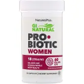 NaturesPlus , GI Luonnollinen Probiotikka Naisille, 60 Miljardia CFU, 30 Kapseleita
