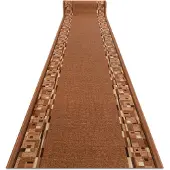 Rugsx Alfombra de pasillo con refuerzo de goma BOMBAY beige oscuro 80cm 80x750 cm