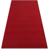 Rugsx Alfombra con refuerzo de goma RUMBA 1974 un solo color burdeos, rojo 80x200 cm