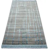 Rugsx Alfombra acrílica MANYAS 191AA Franjas gris/azul 160x230 cm